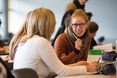 Studierende im Gespräch