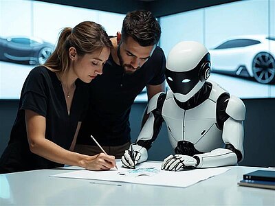 Humans and AI working on the future of car and transportation design